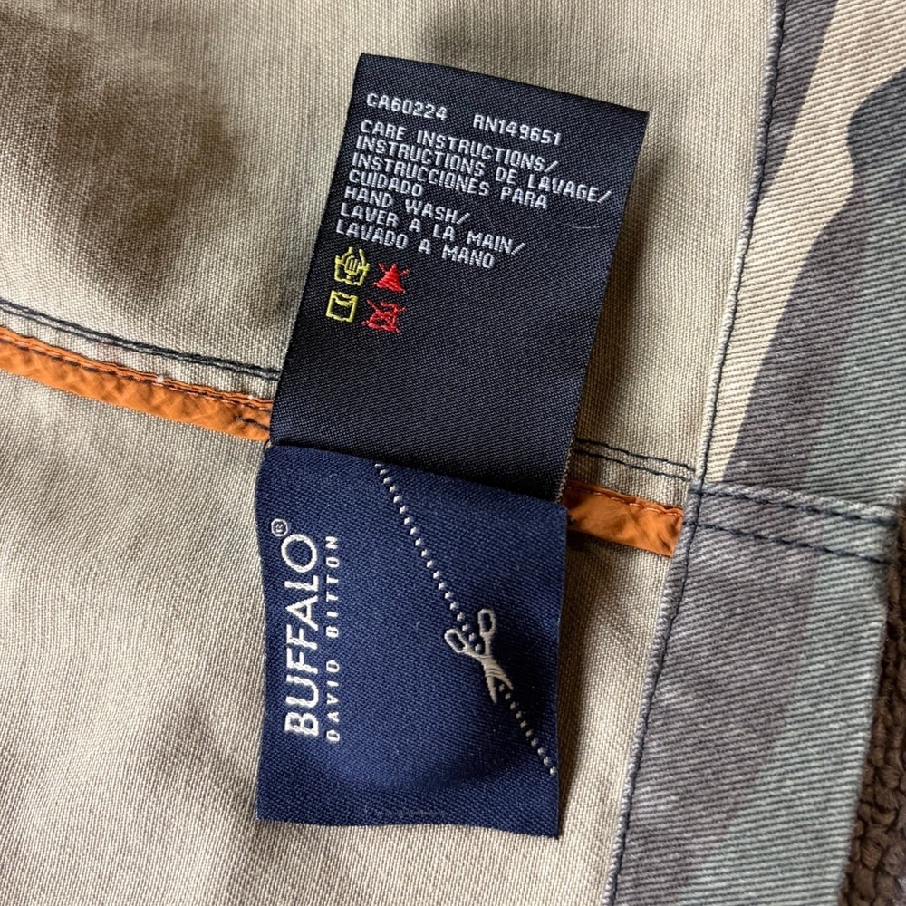 Buffalo David Bitton Military Jacket Men M Multi Color Jabren Camouflage Army - Picture 6 of 13